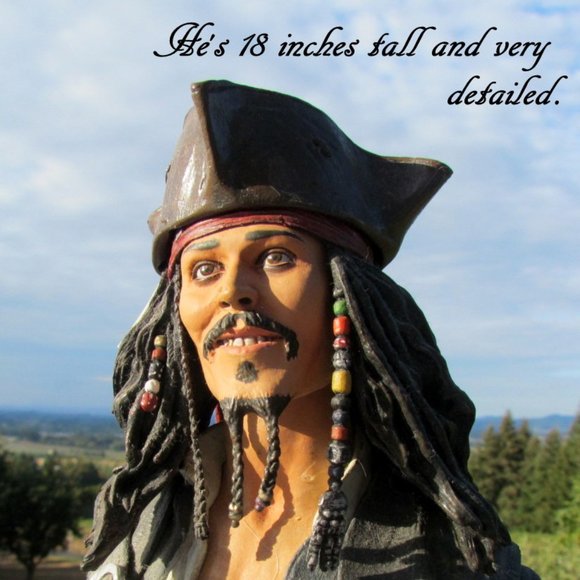 CAPT JACK SPARROW PIRATE JOHNNY DEPP TALKING 18" FIGURE PIRATES of the CARIBBEAN - Picture 2 of 14